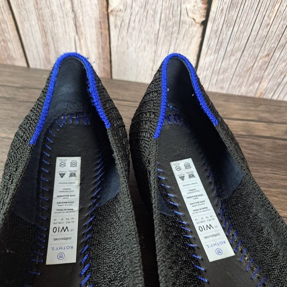 Rothy's The Point Black Honeycomb Ballet Flats Women's Sz 10 (Retired) - Picture 7 of 12